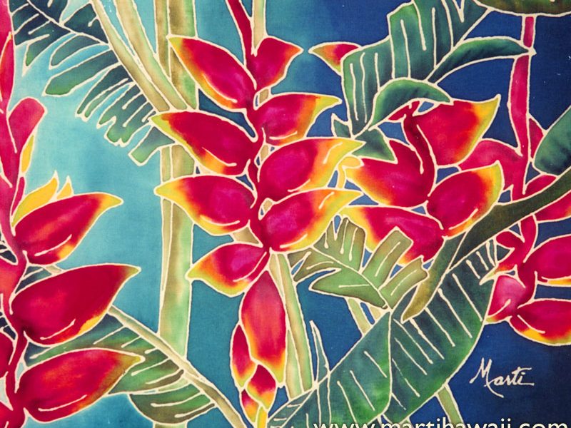 Bright Heliconia by Marti Wiese Rounds