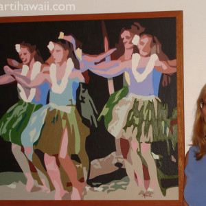 Hula Vamp by Marti Wiese Rounds (pictured next to the painting) Hula Vamp by Marti Wiese Rounds (pictured next to the painting)